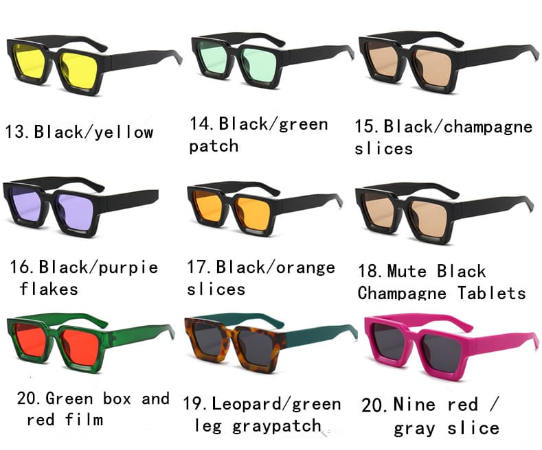 Minimalist And Versatile European And American Thick Frame Sunglasses 39