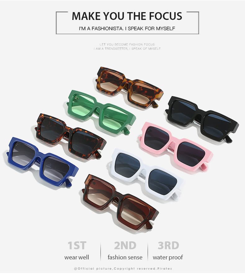 Minimalist And Versatile European And American Thick Frame Sunglasses 28