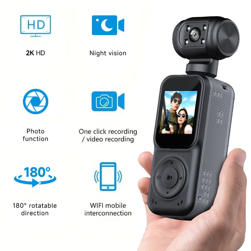 Panoramic Sports Camera Handheld DV Outdoor HD 4K Dual Lens Cycling Recorder Camera 4