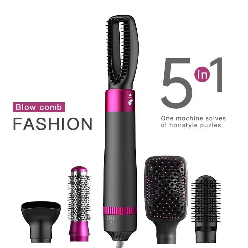 Professional 5 In 1 Hair Dryer Brush Dryer And Straightening Brush Electric Hair Styling Tool Automatic Hair Curler Beauty Supplies Gadgets 9