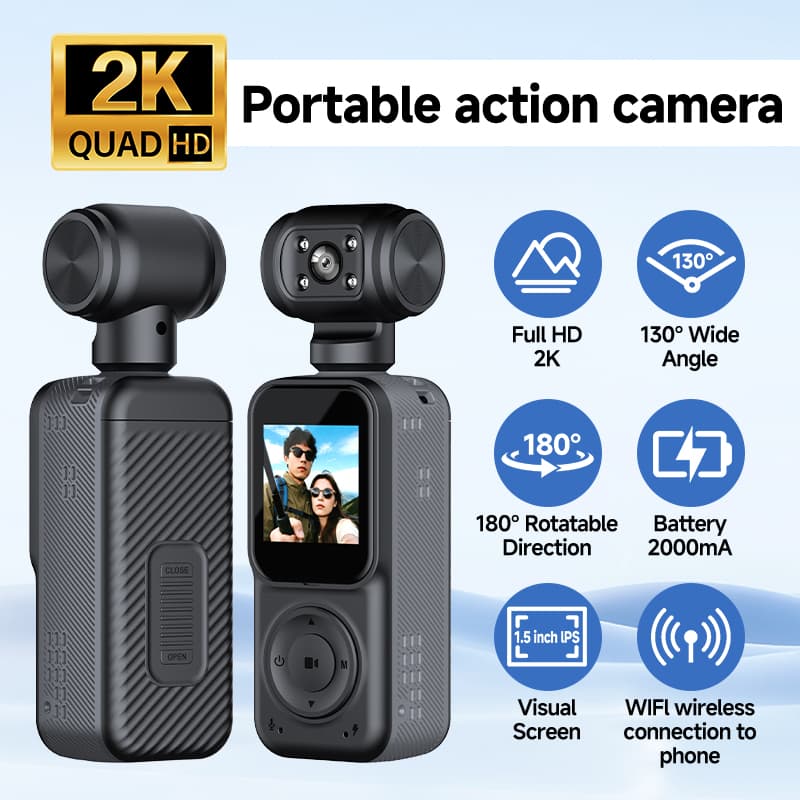 Panoramic Sports Camera Handheld DV Outdoor HD 4K Dual Lens Cycling Recorder Camera 6