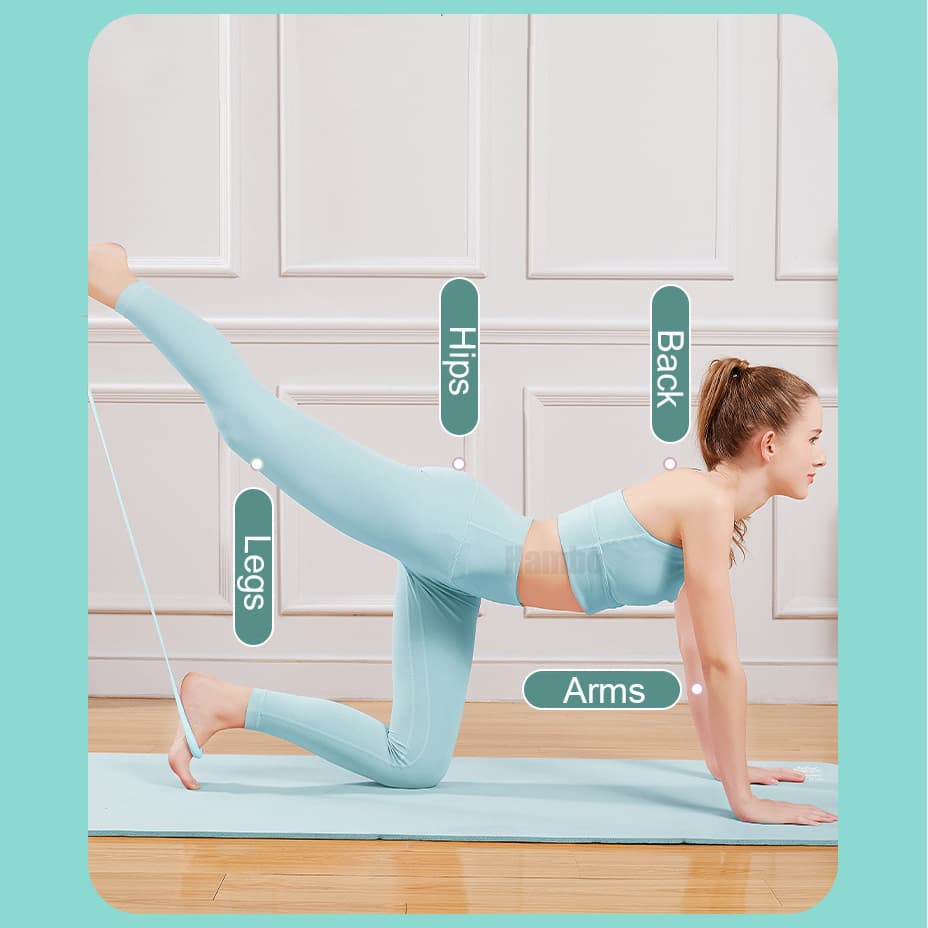 Yoga Fitness Resistance Band, Arm Back Training Elastic Ropes - Pure Barre Workout Chest Arm And Shoulder Stretch Bands Exercise Equipment For Physical Therapy,Yoga,Pilates,Stretching 12