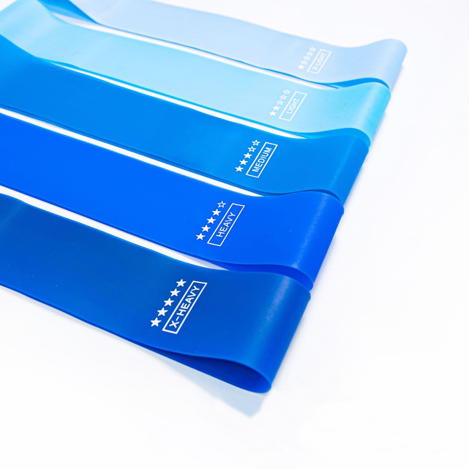 TPE Gradient Blue Yoga Squat Hip Resistance Band 14