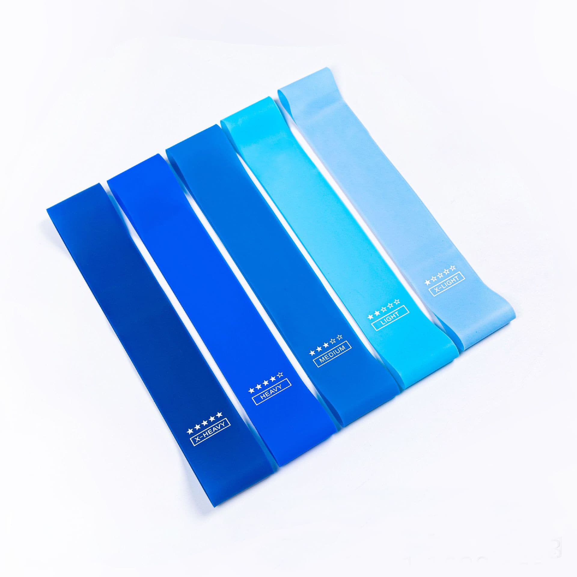 TPE Gradient Blue Yoga Squat Hip Resistance Band 15