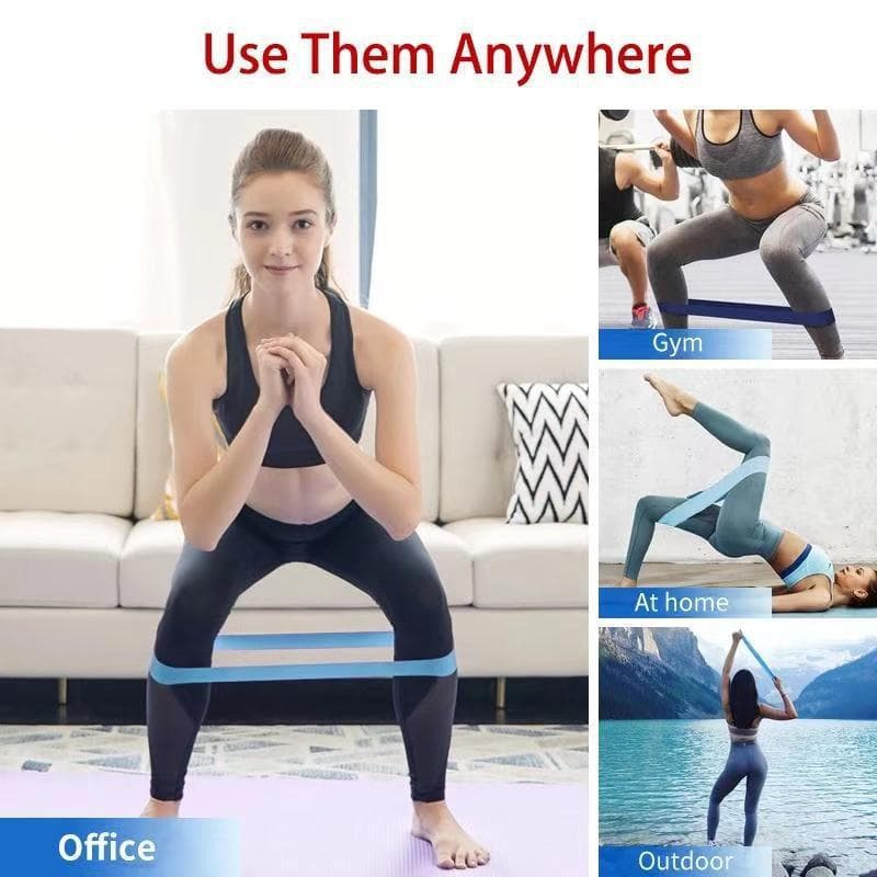 TPE Gradient Blue Yoga Squat Hip Resistance Band 5